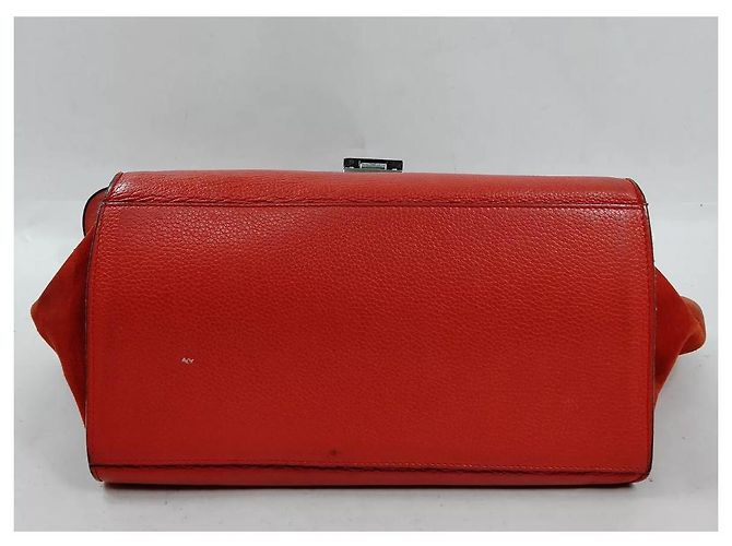Trapèze Borsa Céline Trapeze in pelle rossa Rosso - vista 4