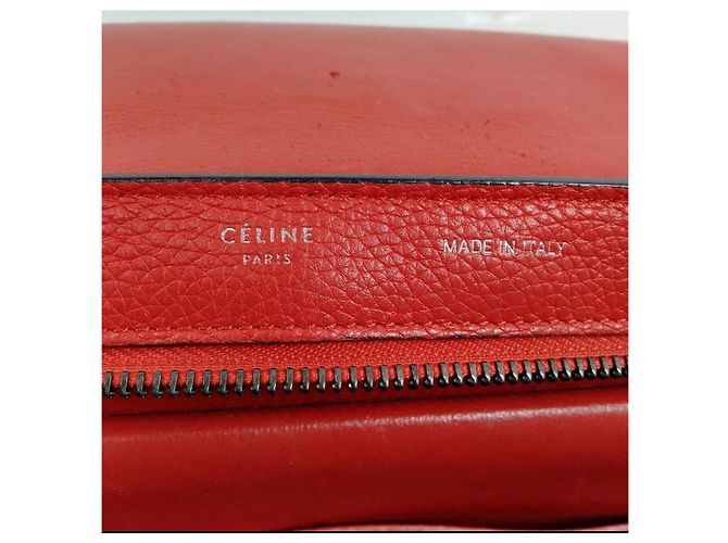 Trapèze Borsa Céline Trapeze in pelle rossa Rosso - vista 7