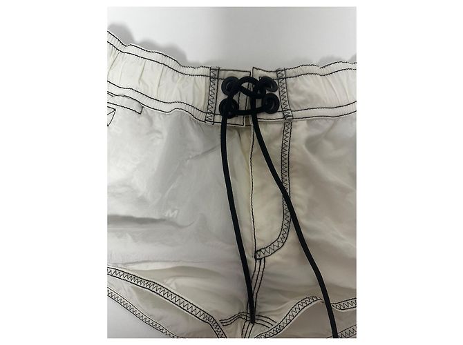 Tom Ford Shorts Weiß Nylon TF Logo Schwarz - Ansicht 2