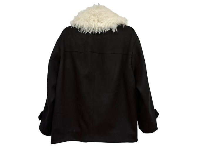Stella Mc Cartney Abrigo Stella McCartney de lana negro y blanco - vista 2