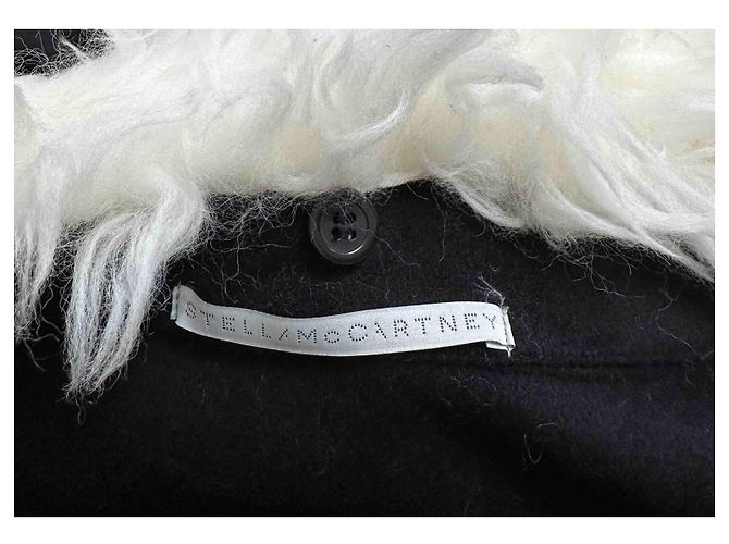 Stella Mc Cartney Abrigo Stella McCartney de lana negro y blanco - vista 6