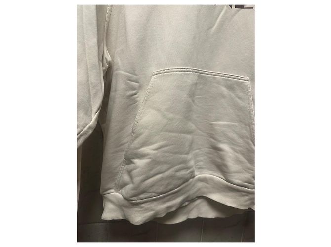 Autre Marque Moletom com capuz Sunnei Logo Marfim Marrom Algodão Branco Bege - vista 4