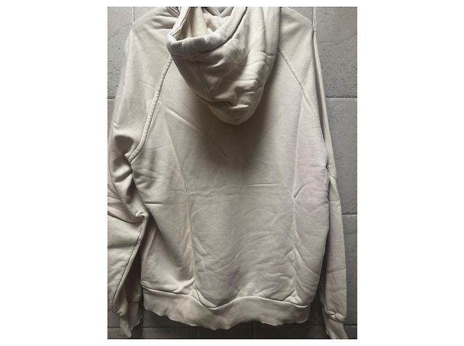 Autre Marque Moletom com capuz Sunnei Logo Marfim Marrom Algodão Branco Bege - vista 7