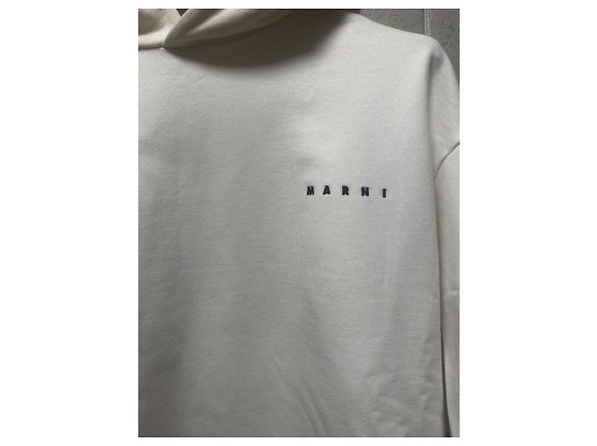 Sweat à capuche Marni Letter of Love Noir Blanc Rouge - vue 3