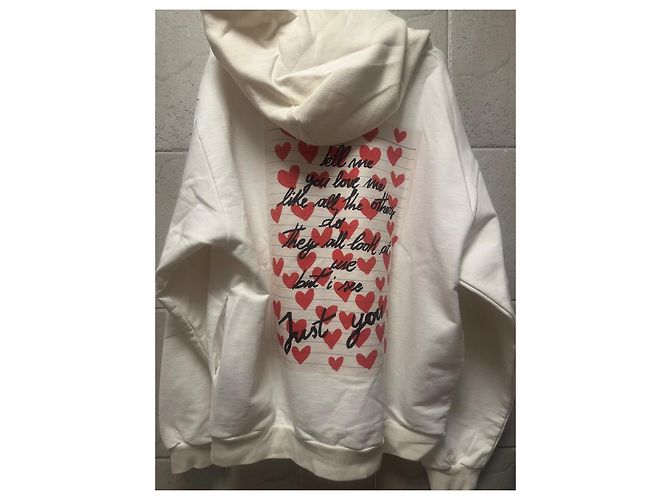 Sweat à capuche Marni Letter of Love Noir Blanc Rouge - vue 4