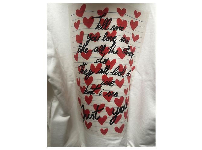 Sweat à capuche Marni Letter of Love Noir Blanc Rouge - vue 6