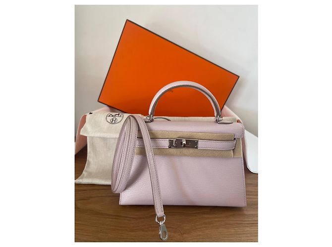 Hermès Mini Kelly II Roxa Clara Cabra Mysore - vista 2