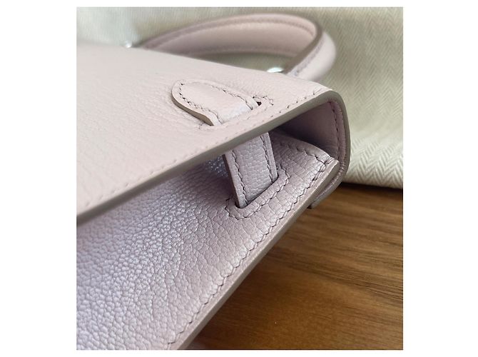 Hermès Mini Kelly II Roxa Clara Cabra Mysore - vista 4