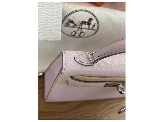 Hermès Mini Kelly II Roxa Clara Cabra Mysore - vista 7