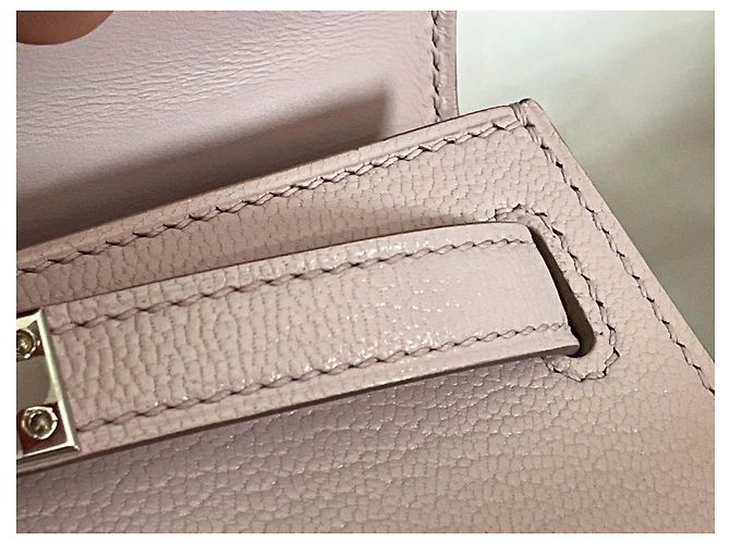 Hermès Mini Kelly II Roxa Clara Cabra Mysore - vista 9