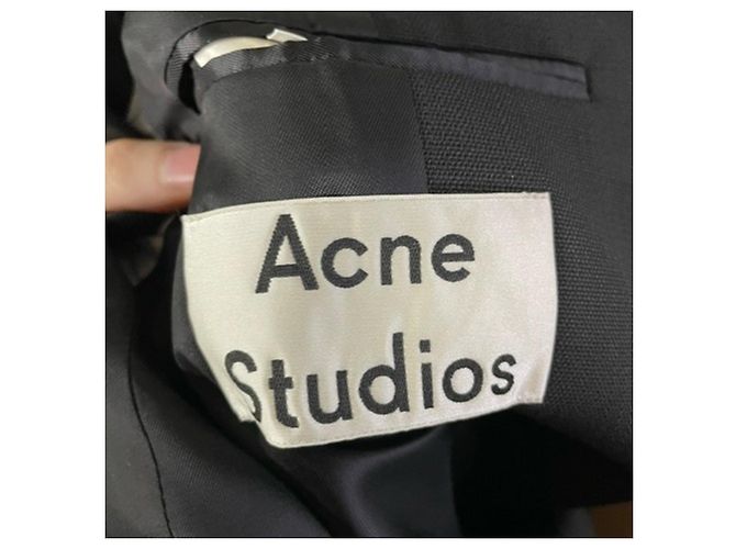 Acne Studios Double Breasted Suit in Black Polyester - Ansicht 4