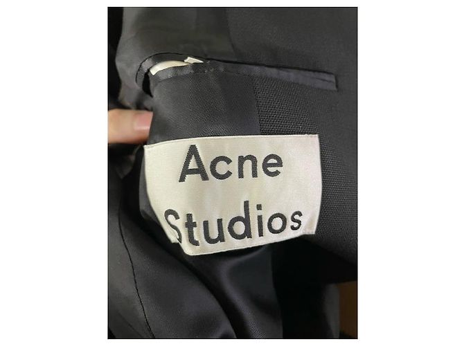 Acne Studios Double Breasted Suit in Black Polyester - Ansicht 8
