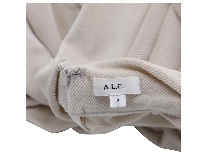 A.L.C Joss Top con mangas abullonadas en terciopelo crema Blanco Crudo - vista 4