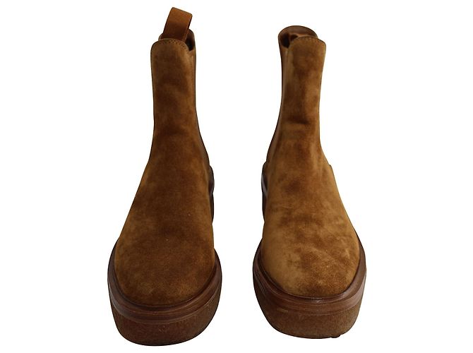 Botines Raquel Loeffler Randall en ante marrón cacao - vista 2