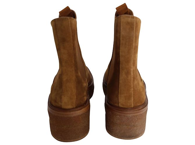 Botines Raquel Loeffler Randall en ante marrón cacao - vista 3