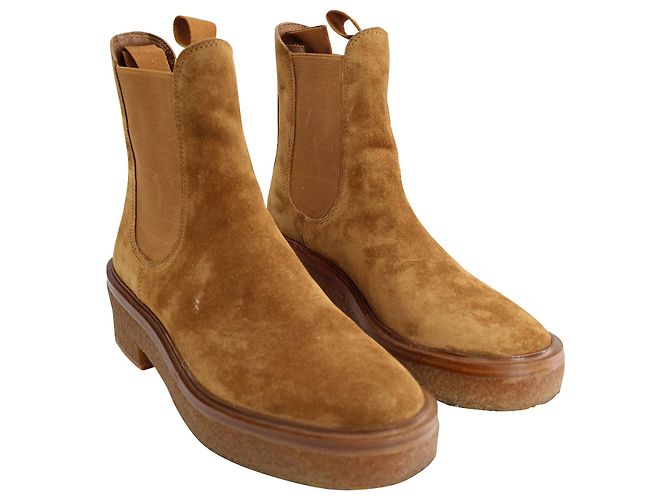 Botines Raquel Loeffler Randall en ante marrón cacao - vista 4