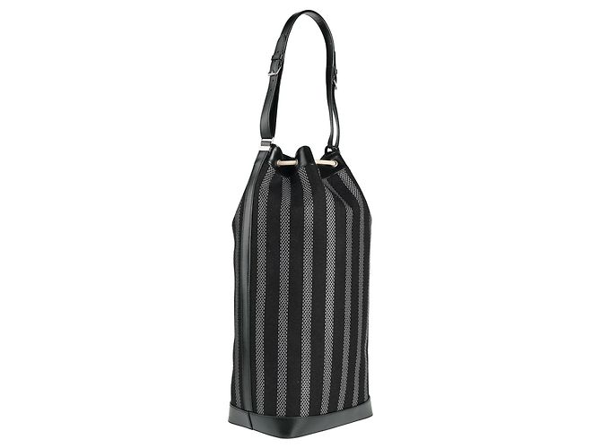 Borsa a secchiello lunga Saint Laurent Nero Grigio antracite - vista 2