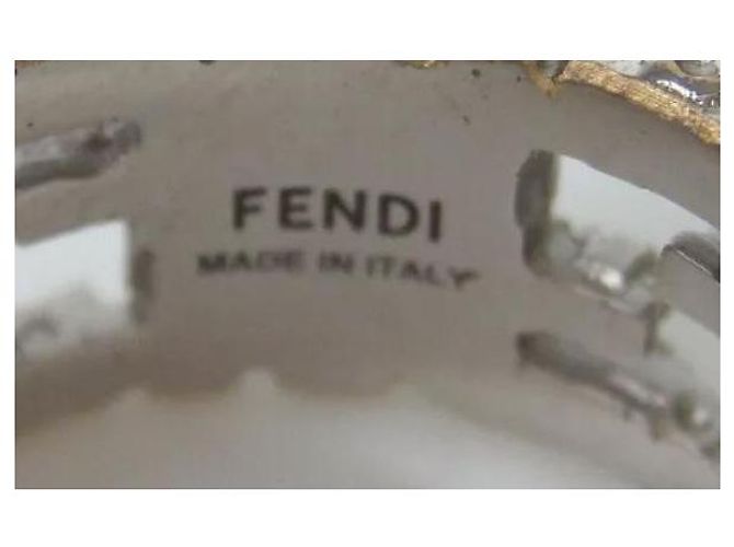 Vintage Fendi Logo Ring Silber - Ansicht 2