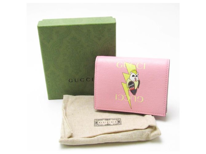 Cartera de cuero para mujer Gucci Bananya 701009 Rosa Multicolor - vista 12