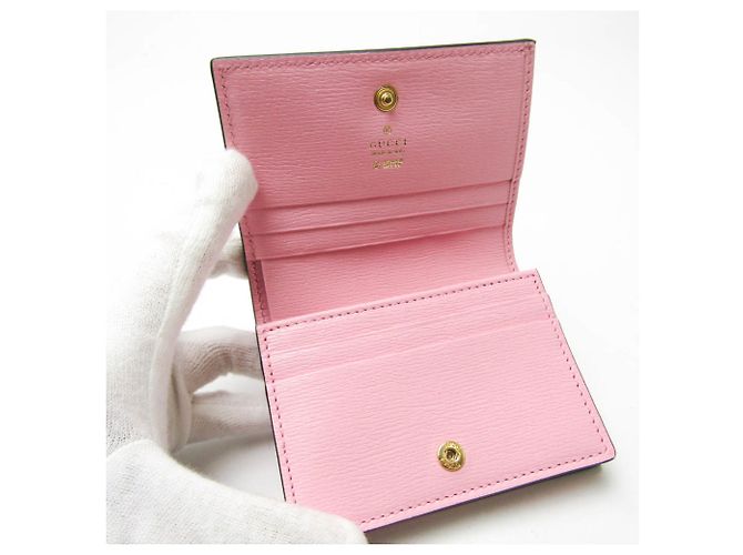 Cartera de cuero para mujer Gucci Bananya 701009 Rosa Multicolor - vista 3