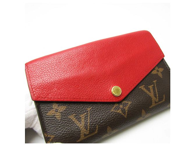Portafoglio compatto Pallas Monogram Louis Vuitton Marrone Rosso - vista 13