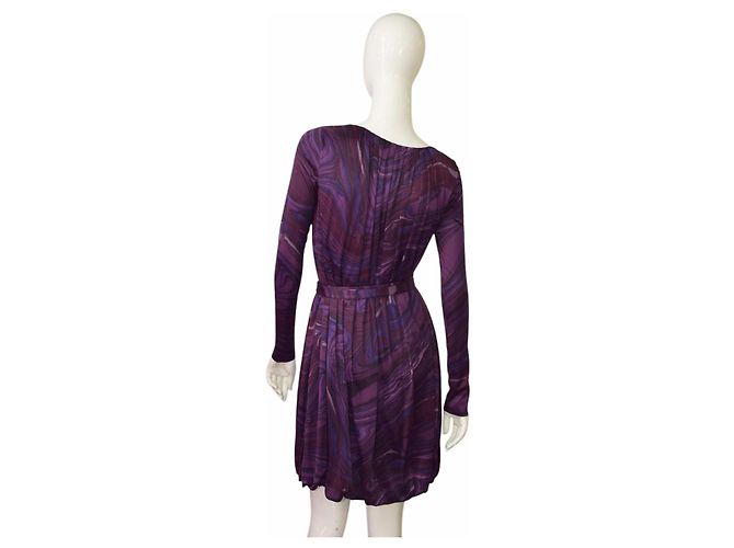 Vestido mini Etro con estampado caleidoscópico morado y dobladillo globo Púrpura - vista 2