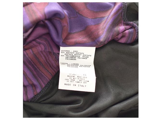 Vestido mini Etro con estampado caleidoscópico morado y dobladillo globo Púrpura - vista 4