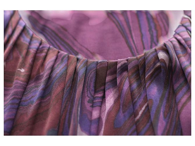 Vestido mini Etro con estampado caleidoscópico morado y dobladillo globo Púrpura - vista 5