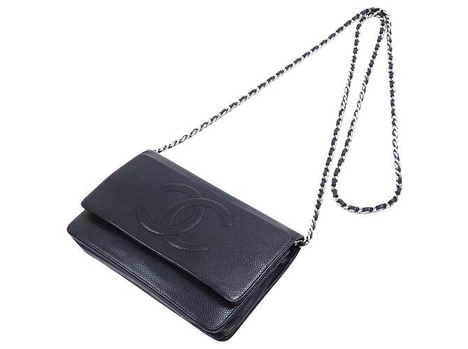 Wallet On Chain Portafoglio Chanel On Chain Nero - vista 2