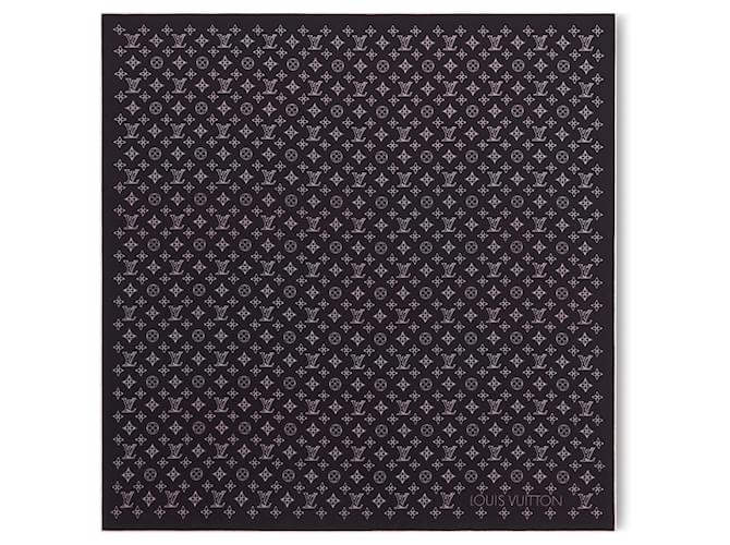 Sciarpa Louis Vuitton Mahina Monogram in seta nera Nero - vista 2