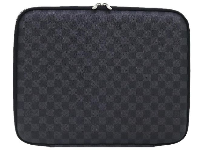 LOUIS VUITTON Custodia per computer Damier Graphite MM PC Case LV Auth 92011A Damier ebene - vista 13