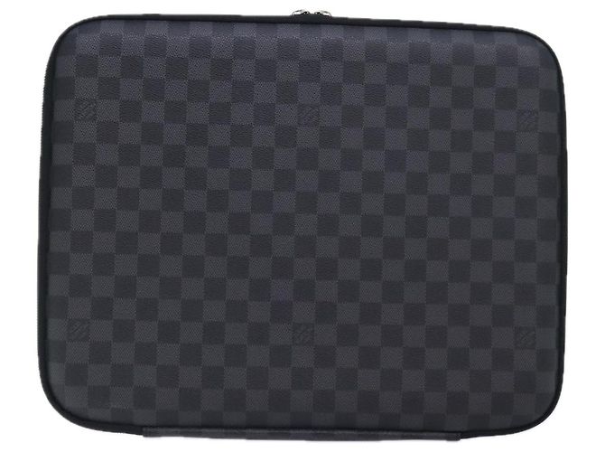 LOUIS VUITTON Custodia per computer Damier Graphite MM PC Case LV Auth 92011A Damier ebene - vista 2