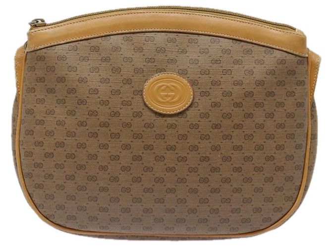 Gucci Borsa a spalla Micro GG Supreme PVC Beige Oro 007 87 0018 Auth ki4930 D'oro - vista 13