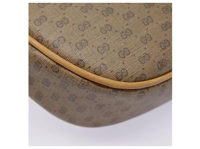 Gucci Borsa a spalla Micro GG Supreme PVC Beige Oro 007 87 0018 Auth ki4930 D'oro - vista 15