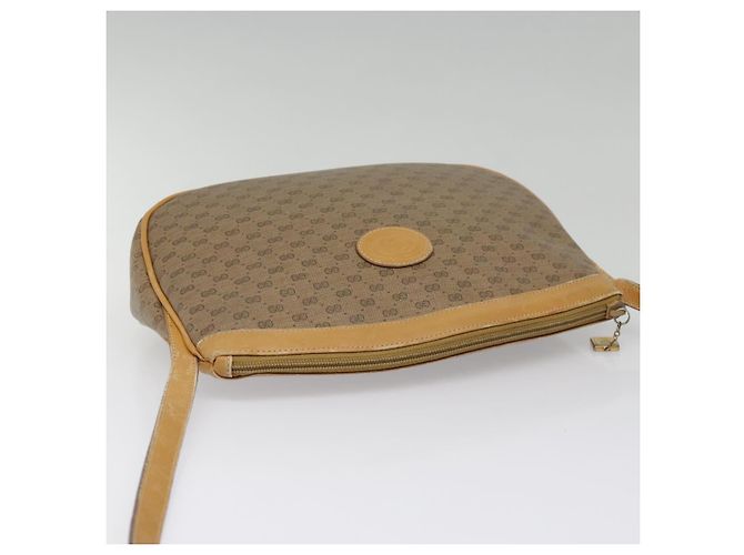 Gucci Borsa a spalla Micro GG Supreme PVC Beige Oro 007 87 0018 Auth ki4930 D'oro - vista 6