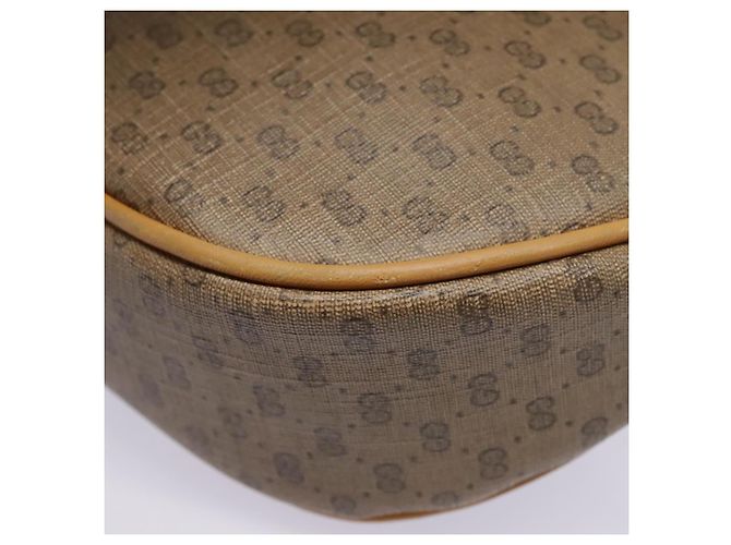 Gucci Borsa a spalla Micro GG Supreme PVC Beige Oro 007 87 0018 Auth ki4930 D'oro - vista 9