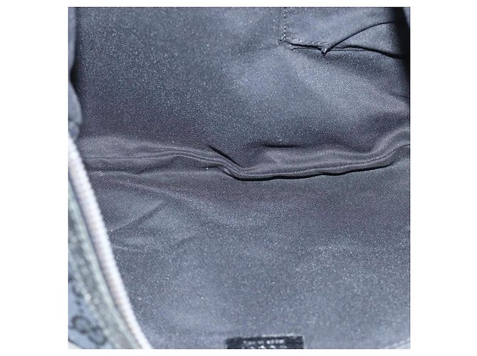 Borsa a spalla GUCCI GG Canvas Web Sherry Line Nera Rossa 181092 Auth bs18559 - vista 11