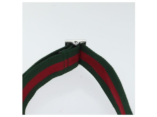 Borsa a spalla GUCCI GG Canvas Web Sherry Line Nera Rossa 181092 Auth bs18559 - vista 8