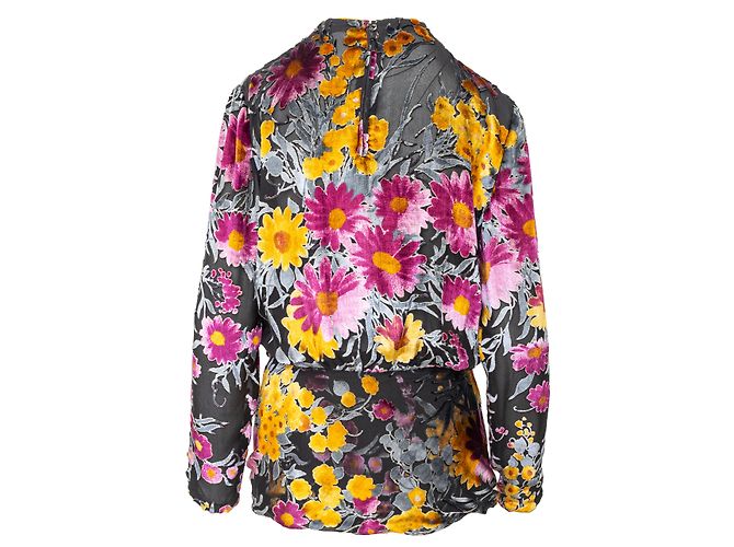 Top de terciopelo estampado Valentino Night Multicolor - vista 3