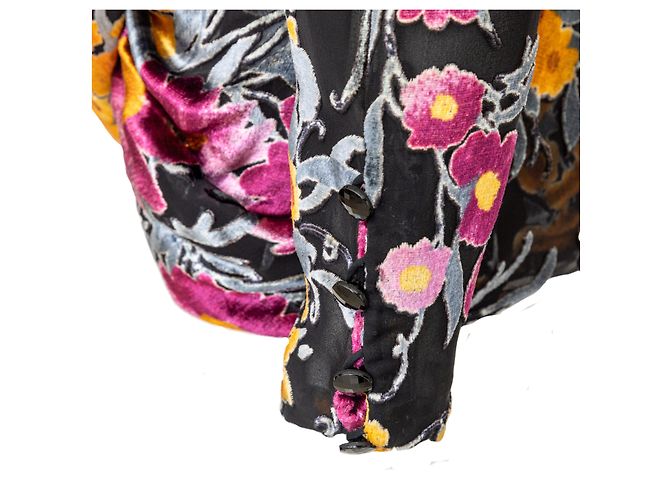 Top de terciopelo estampado Valentino Night Multicolor - vista 8