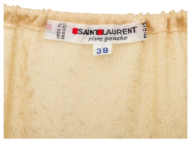 Top de seda Saint Laurent Beige - vista 12