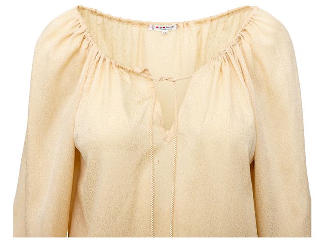 Top de seda Saint Laurent Beige - vista 3