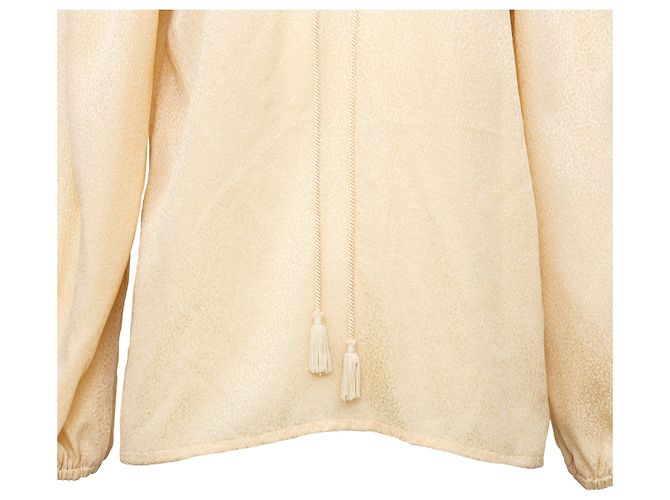 Top de seda Saint Laurent Beige - vista 4
