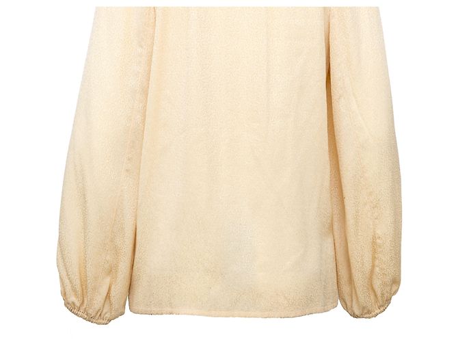 Top de seda Saint Laurent Beige - vista 6