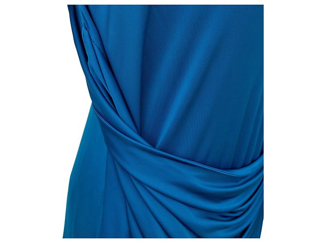 Vestido drapeado Alexander McQueen Azul - vista 11