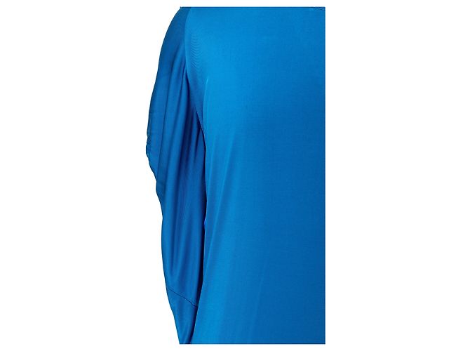 Vestido drapeado Alexander McQueen Azul - vista 12