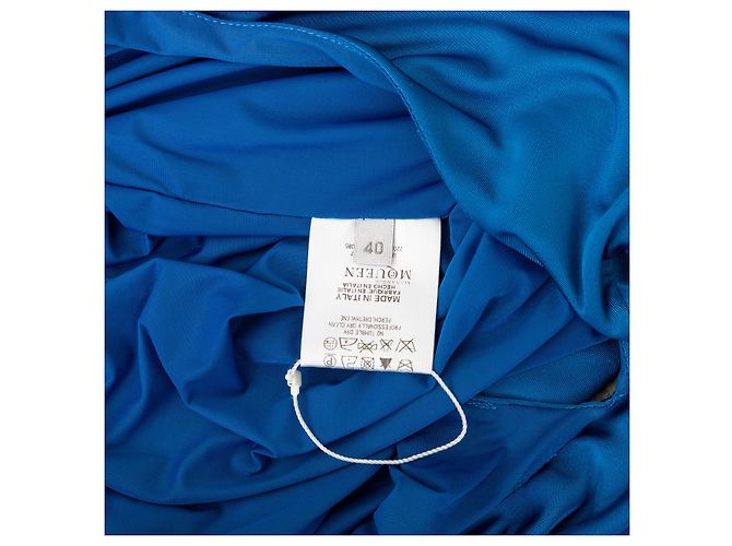Vestido drapeado Alexander McQueen Azul - vista 13
