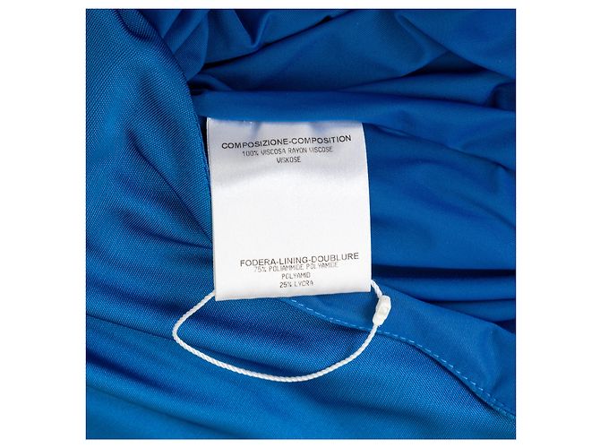 Vestido drapeado Alexander McQueen Azul - vista 14