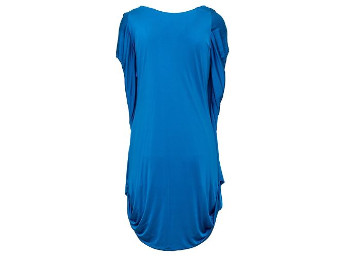 Vestido drapeado Alexander McQueen Azul - vista 3