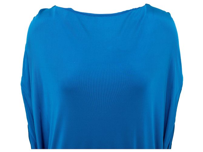 Vestido drapeado Alexander McQueen Azul - vista 4